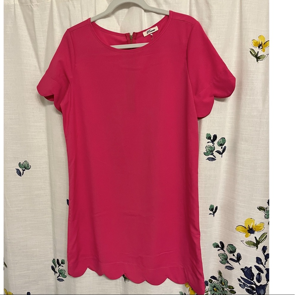 Pink Scallop Dress